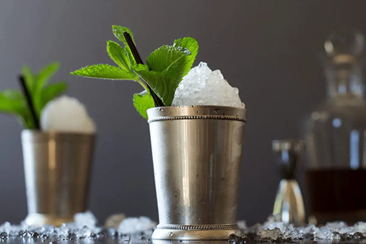 Mint Julep in classic metal julep cup